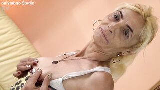 skinny ugly toothless granny