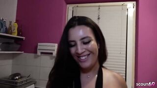 German Curvy Gal with Big Boobs and Massive Bouncing Ass Seduce to Amateur Creampie Fuck