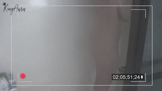 Landlord records big tit tenant showering