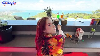 Screwing The Barmaid Behind The Bar On Vacation At The All Inclusive Hotel