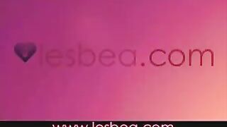 Lesbea Teen moans orgasm into pillow