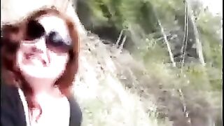 Two chubby amateur lesbians play outside