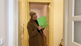 Slutty Golden-haired Real Estate Agent Cheats On Her Husband With Client
