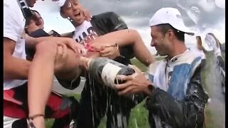 Bunch of biker gals fucked after the race