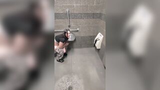 Wife Sneaks into Gas Station Restroom to Get Fucked