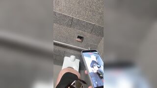 Wife Sneaks into Gas Station Restroom to Get Fucked