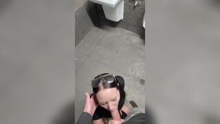 Wife Sneaks into Gas Station Restroom to Get Fucked
