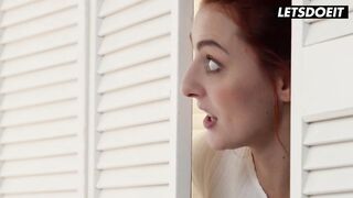 Slutty Client Gets Her Pussy Oiled Up and Drilled Deep - LETSDOEIT