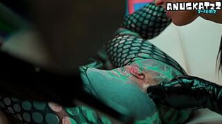Gothic Lesbian Latex Fist Play, Squirting and Gapes