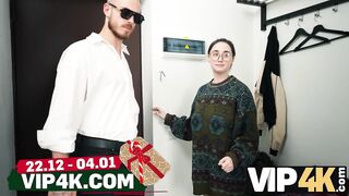 VIP4K. Virgin Bookworm Gets Her first Real Sex Lesson