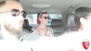 Threesome in the car