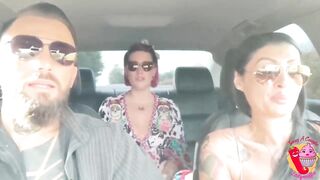 Threesome in the car