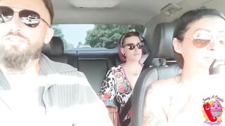 Threesome in the car