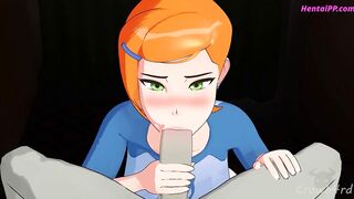 Gwen Helping Her Friend With Quick Oral-sex-job ( Parody Cartoon )