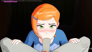 Gwen Helping Her Friend With Quick Oral-sex-job ( Parody Cartoon )