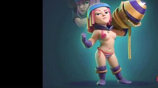 3d clash royale girls fotos