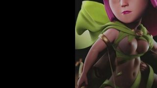 3d clash royale girls fotos