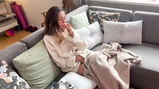 Sexy milf got lewd and begged to be fucked in the sofa