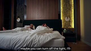 Innocent Daybed Sharing with Sexy Redhead Stepmom Ends in Deep Night Fuck