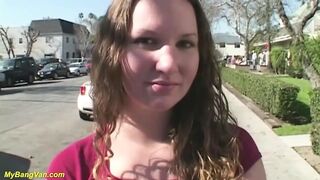 Curvy teen first time fuck van screwed
