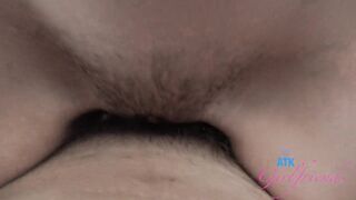 Ali Jones comes over for a quick kiss, lets you disrobe her and make her cum, then fuck her hard (creampie)