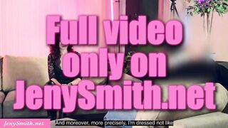 Jeny Smith tempted a guy and made him watch her masturbate with a toy in her snatch.