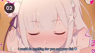Emilia Desires to Breed at Christmas! Teach Her How to Do It! (ReZero, Breeding, Knob Worship, Impregnation, Creampie, Paizuri)