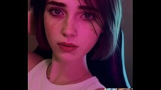 Ellie Gets Sprayed With Cum, Velma Facial, AI Generated, Compilation