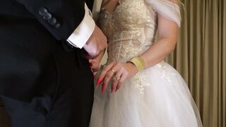 BIMBO BRIDE Gets SCREWED By HUSBAND On WEDDING NIGHT *GETS COVERED IN CUM*