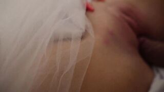 BIMBO BRIDE Gets SCREWED By HUSBAND On WEDDING NIGHT *GETS COVERED IN CUM*