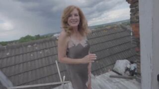 Rooftop Fucking with Sexy Redhead GILF Andi James