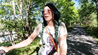 Riding a schlong bare on my bike in public