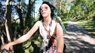 Riding a schlong bare on my bike in public