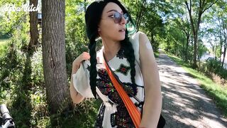 Riding a schlong bare on my bike in public