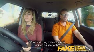 Fake Driving School 34F Tits Bouncing in driving lesson