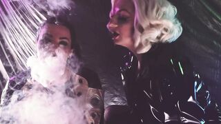 Smokin' Hawt Latex MILFs Deep Strap-on Bang!