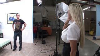 Stunning pornstar Nikita Von James enjoys getting roughly fucked by a big dong