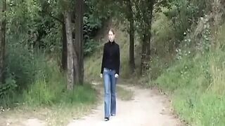 Blonde Honey Voids urine Wild Closeup