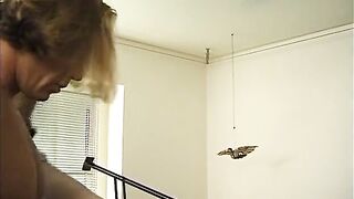 Curly brunette aged banged in her hole