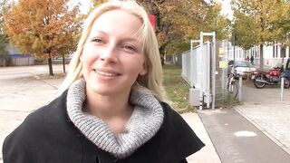Huge facial for a top-class golden-haired German doll