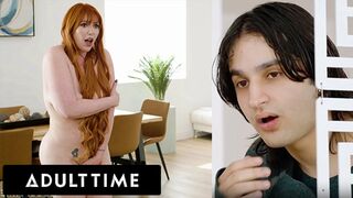 ADULT TIME - Pervert Stepson Caught Watching Redhead Busty Stepmom Lauren Phillips Doing Undressed Yoga