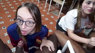two Spanish Supporters Of Barca And Real Get Screwed By PSG Fans After The Clasico !!!