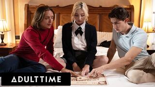 ADULT TIME - Stepbrothers 3-Way Prank Silly Virgin Lexi Lore With A Spirit Board! DOUBLE CREAMPIE