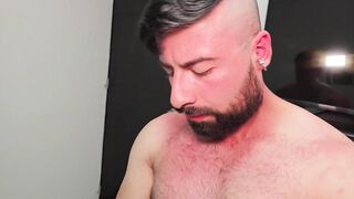 Physiotherapist relaxes his client with manual labor on his big white wang