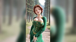 Princesses dance and show off massive titties