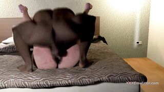 BBW Bushy Granny Banged Hard by two Monster BBC (3D Simulator)