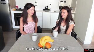 Lucky Man Fucks Girlfriend and Her Friend - 3-some Cum Play
