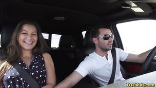 DTFSluts - She went for it while I'm driving
