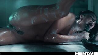 Ponytail Hotty vs Alien Airbnb - Alyssa Foxy Monster Weenie Bukkake Creampie & Ahegao