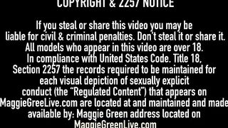 Curvy Maggie Green Bangs Fuck Machine With Angelina Castro!